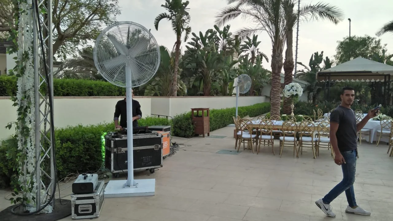 Outdoor Wedding Misting Fans